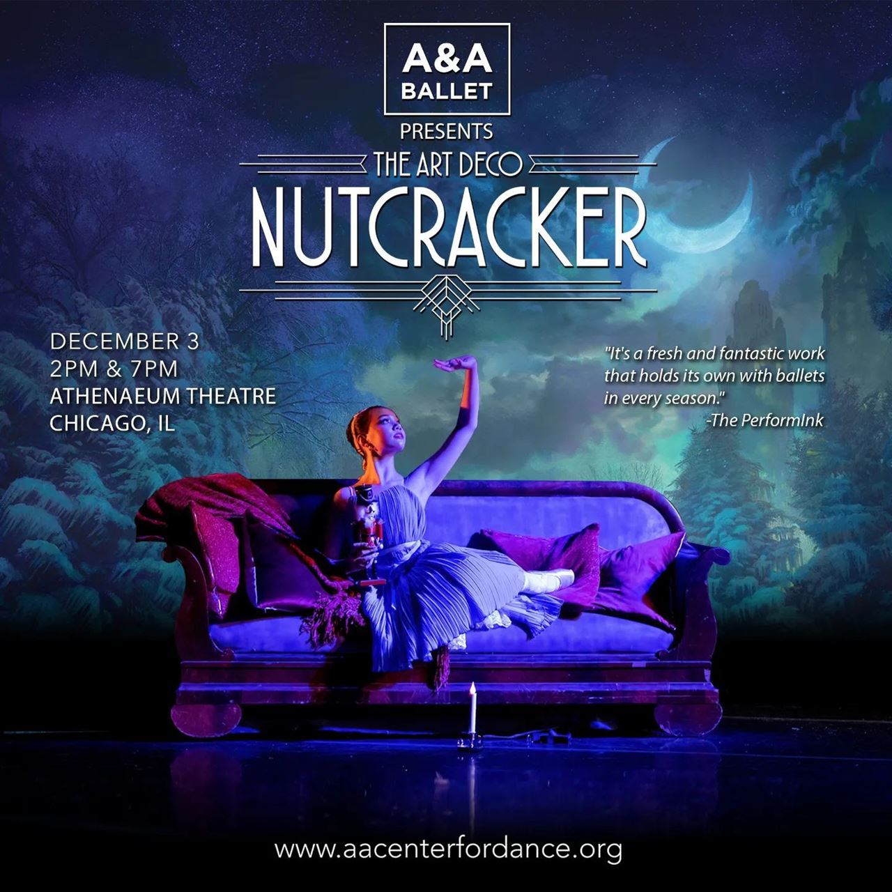 Promotional poster for The Art Deco Nutcracker